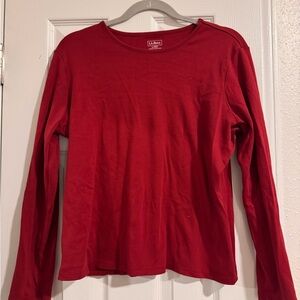 L.L. Bean Women's Red Supima Cotton Top